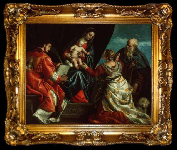 framed  Paolo  Veronese Sacra Conversazione, ta009-2